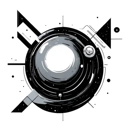 Space Futuristic Geometric Pattern