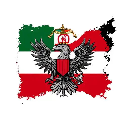 Yemen And England Flag With Liver Bird In The Middle