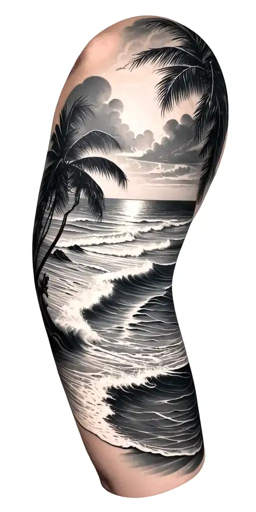 Beach And Ocean Theme Sleeve