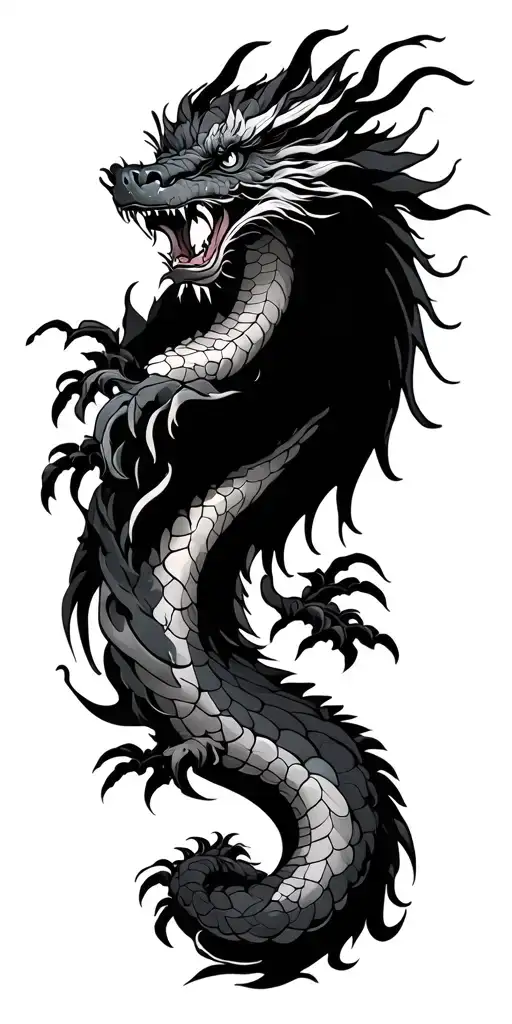 Japanese Garden And Dragon Wrapped