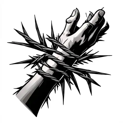 Single Barbed Wire On Wrist Band