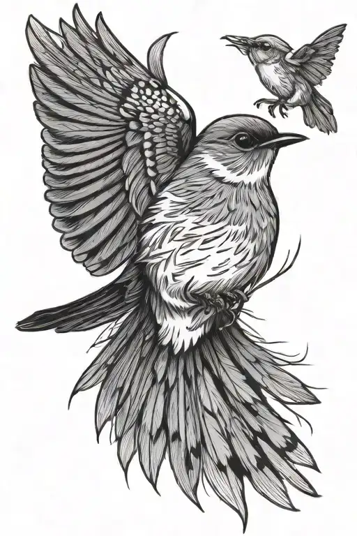 Eastern Phoebe Bird Flying