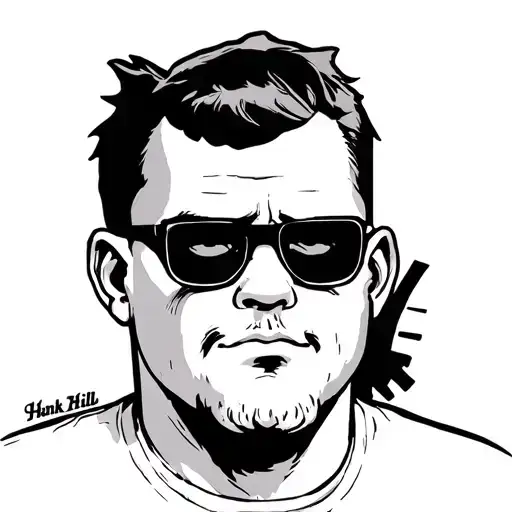 Hank Hill Original Line Tattoo Propane