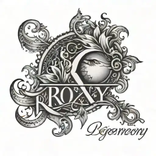 Roxy Written Upside Down And Right Side Up