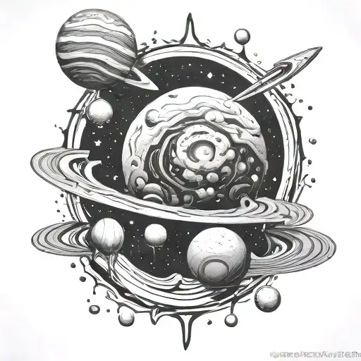 Melting Galaxy Filled With Planets