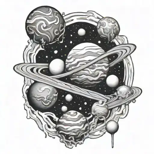 Melting Galaxy Filled With Melting Planets