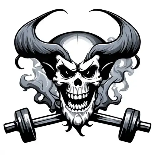 Oni And Barbell Jolly Roger Smoke