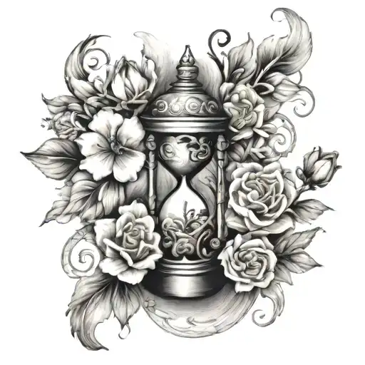 Flowers From Vienna Austria Inside An Hourglass