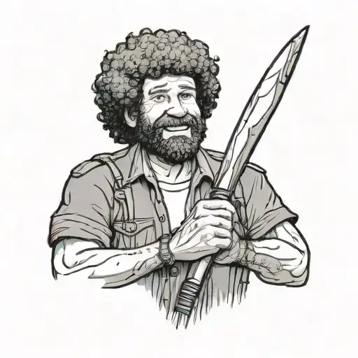 Vault Boy Dressed As Bob Ross