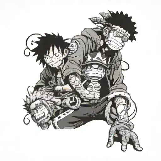 One Piece And Naruto Mix Character