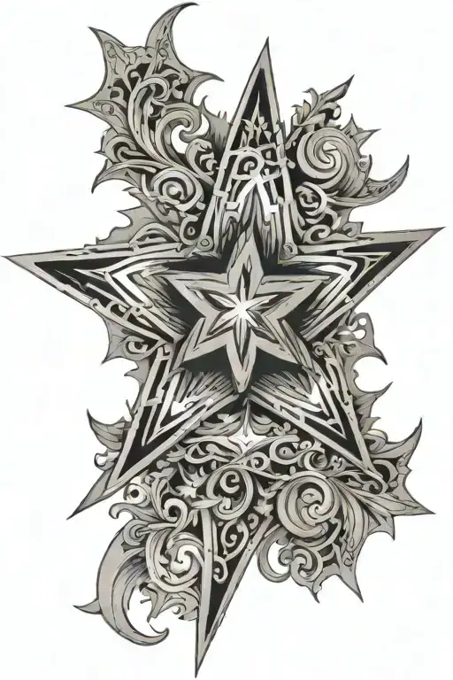 Fine Line Star Ornamental