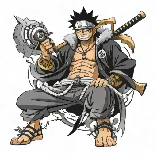 One Piece Tatto Character Idea With Naruto Mixup