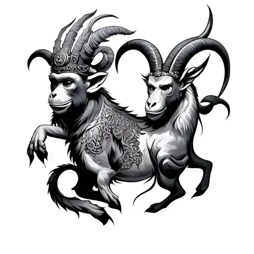 Monkey King And Capricorn