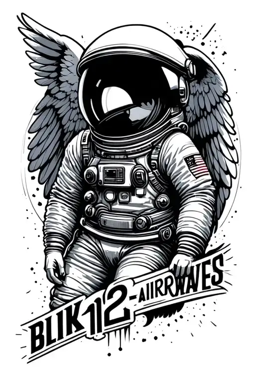 Blink-182 Logo Mixed With Angels And Airwaves Astronaut From Love Album