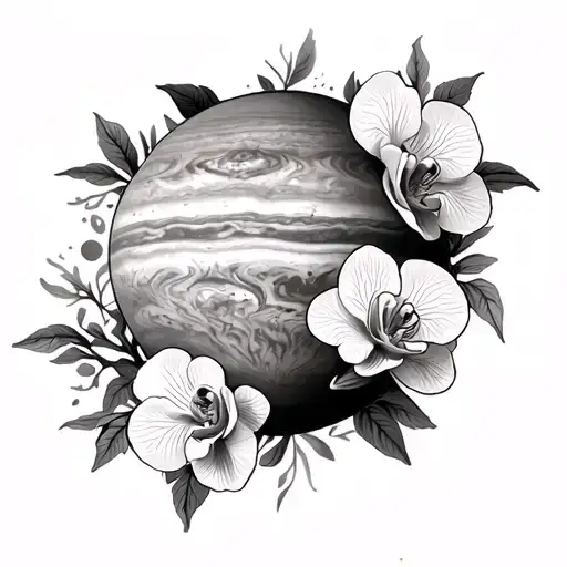 Jupiter With Orchids And Carnations