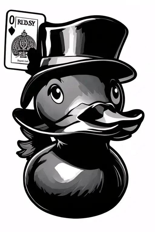 Monopoly Rubber Duck With Chance Card