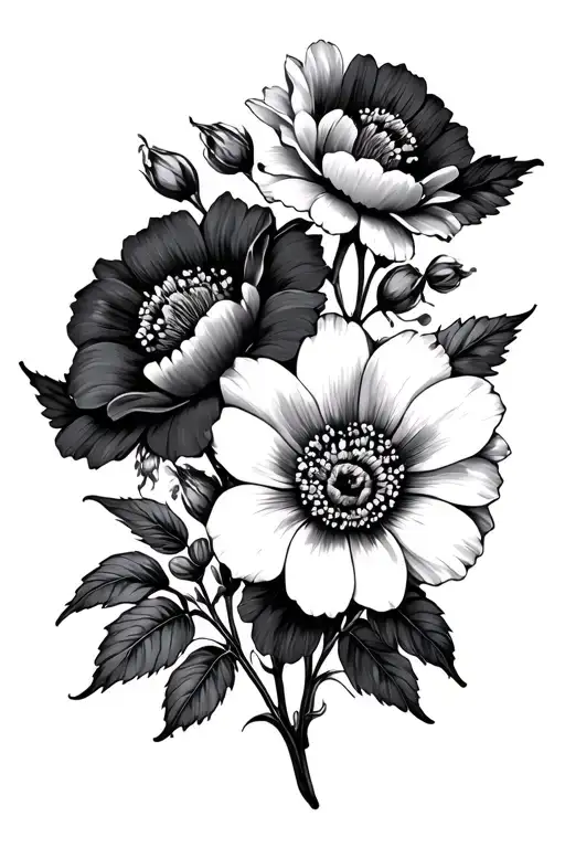 Flowers With Area To Add A Quote Written