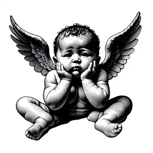 Black Baby Angels Doing The Hear No Evil Speak No Evil See No Evil