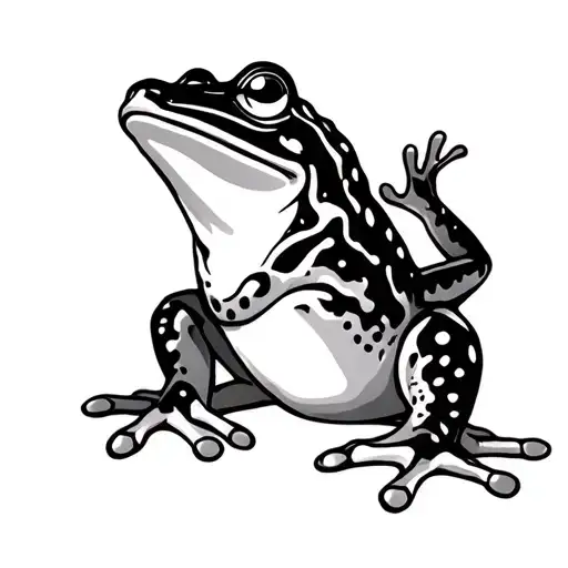 Japanesse Tatto Dancing Frog