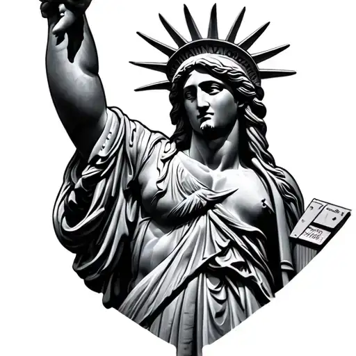 Freedom Statue With Ultrasound