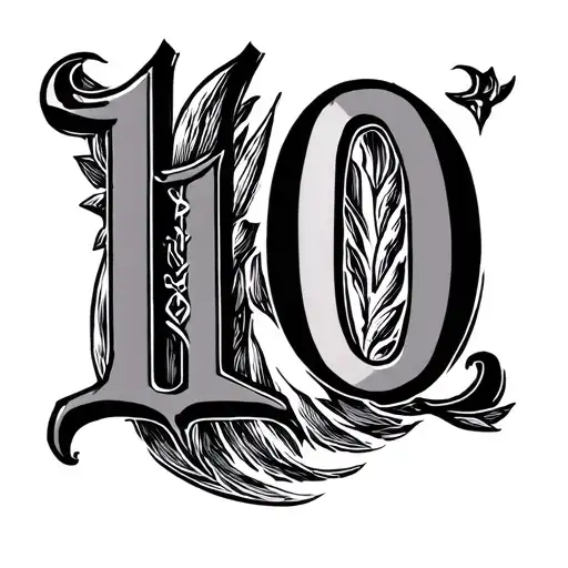 Number 10 In Greek Style And The Rune Of Love