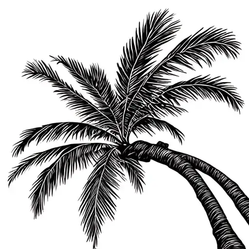Palm Tree Stencil Art