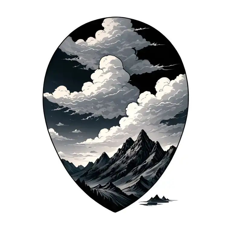 Clouds With Mountian