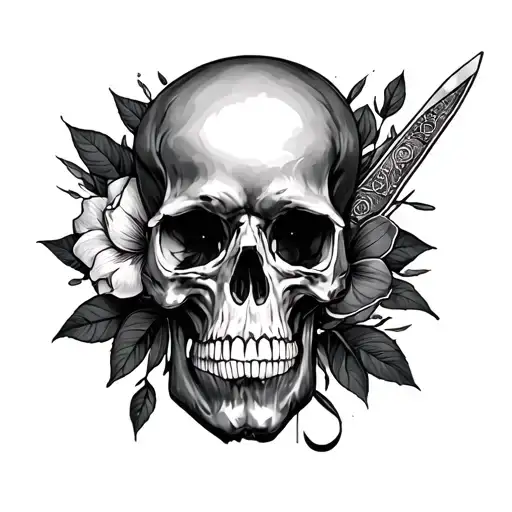 Paper And Precision Knife Tatoo Design
