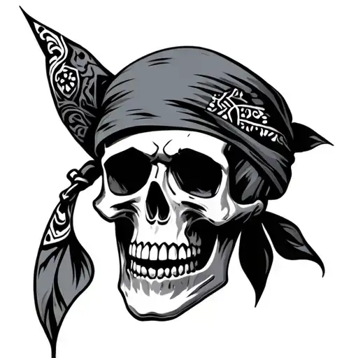 Skull With Bandana