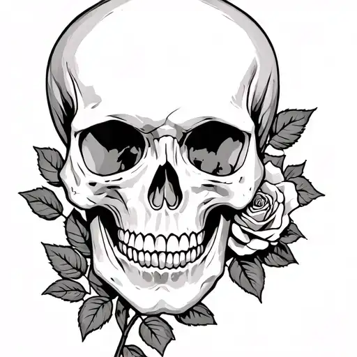 Skull And Rose Growing