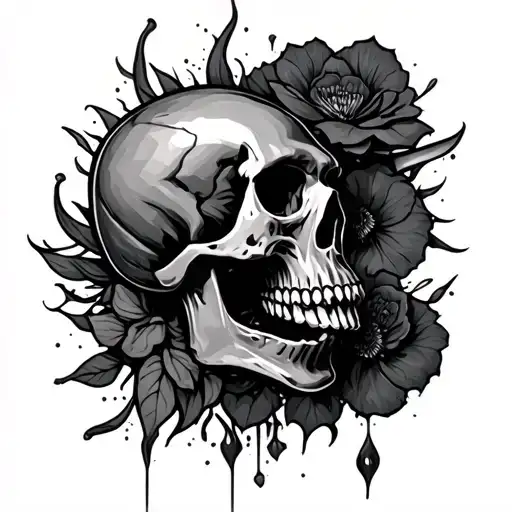 A Piece Of Like Mixed With A Skull