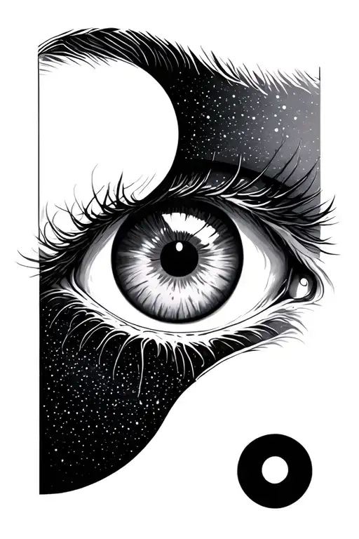Eye With Yin And Yang Pupils