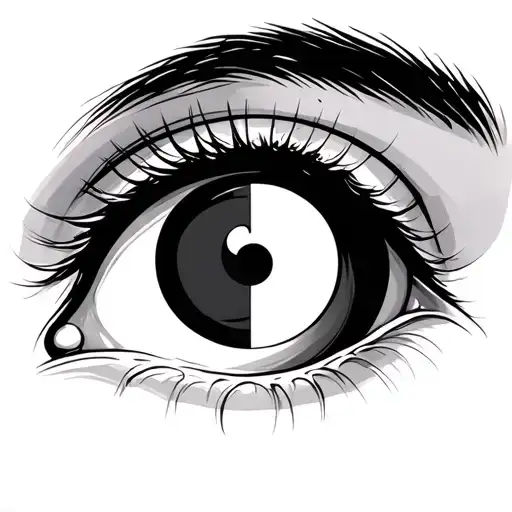 Eye With Yin And Yang Pupils The Image