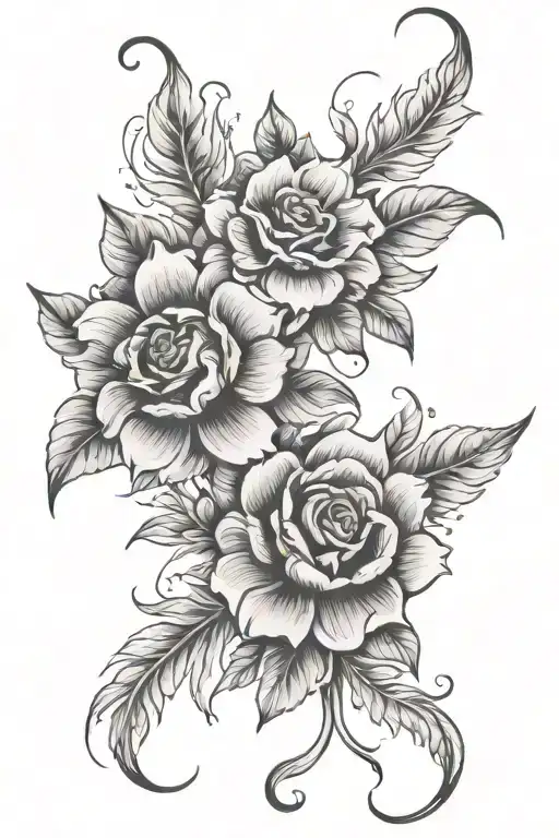 June And July Flowers Intertwined
