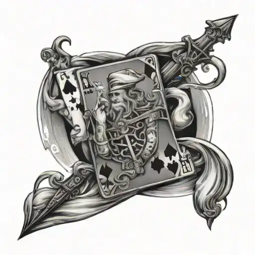 Ace Deck Of Cards And God Atlas Holding