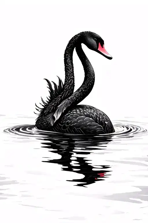 Black Swan Swimming Gracefully