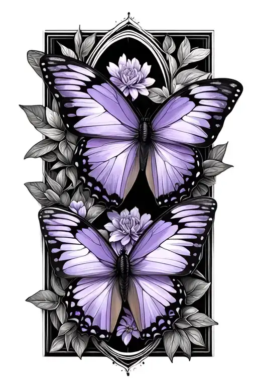 Lilac Small Butterfly Mendalla