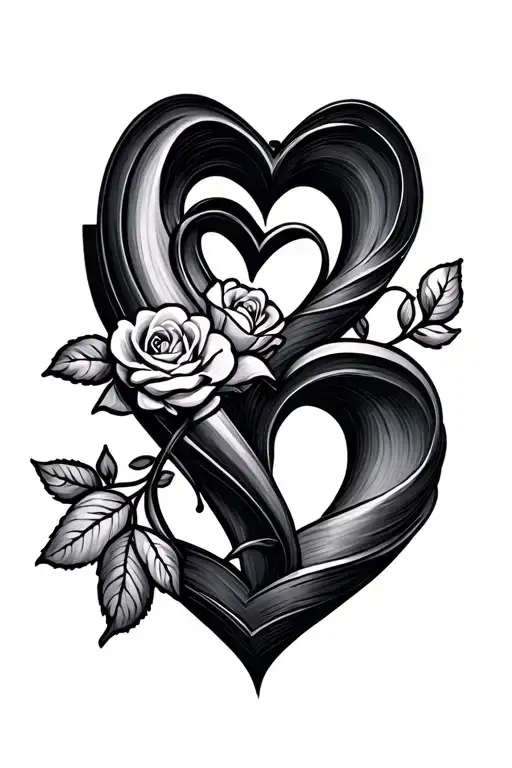 Love Symbol Merged Together Symbolizing