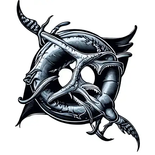 Minimalist Marine Tattoo Design