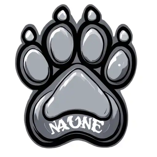 Paw Print With The Name
