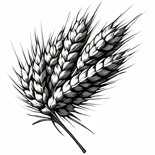 Wheat Tattoo Wrapping Shoulder