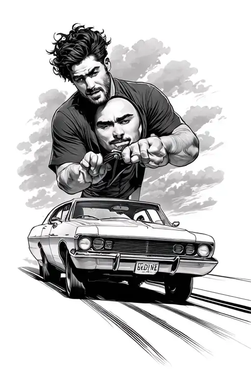 Dreaming In A Getaway Car Guy Driving Away He Was Strong