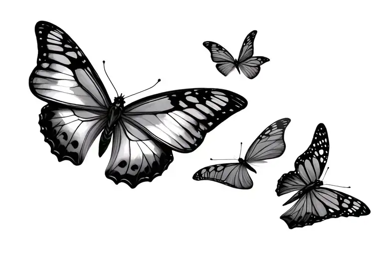 Flying Butterflies Fluttering
