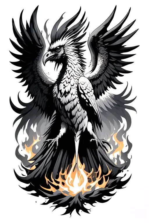 Ra Phoenix Rising From Ashes Symbolizing Rebirth