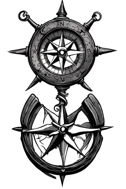 Pirate Nautical Compass Rose