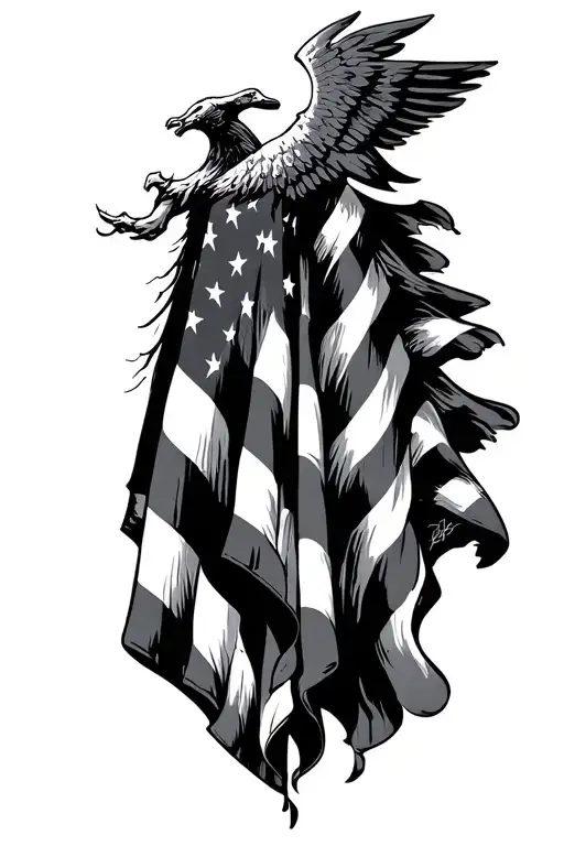 God Got Us Flag Downward