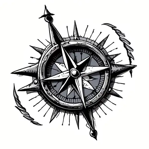 Pirate Themed Nautical Compass