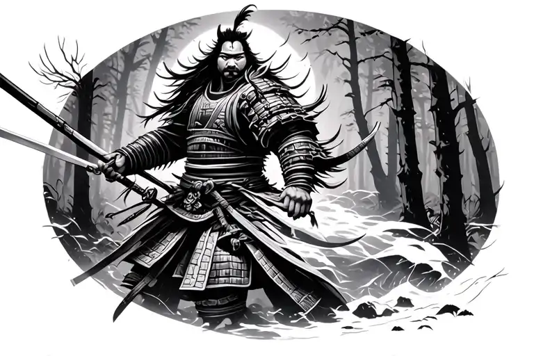 Samurai In Foret