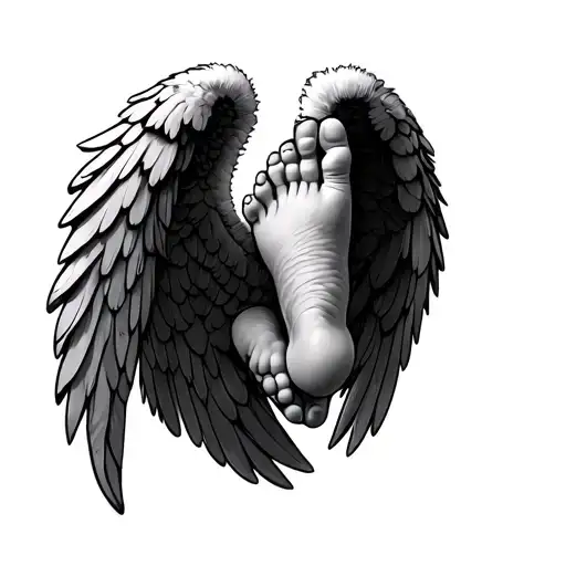 Baby Feet Angel Wings
