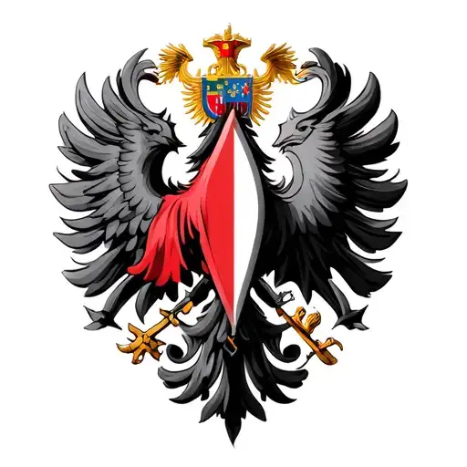 Albania Flags Intertwined
